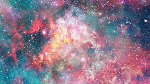 Composition of nebulae and stars. Elements of this image furnished by NASA. Foto stock