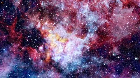 Composition of nebulae and stars. Elements of this image furnished by NASA... Stock Photos