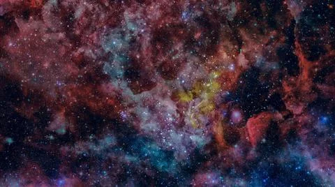 Composition of nebulae and stars. Elements of this image furnished by NASA... Stock Photos