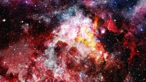 Composition of nebulae and stars. Elements of this image furnished by NASA... 스톡 사진
