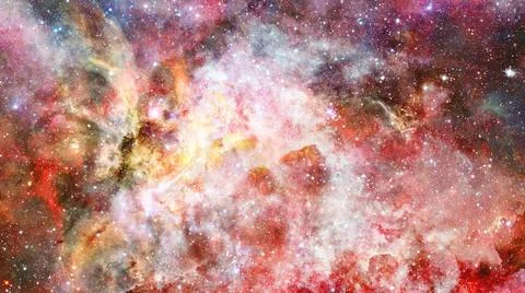 Composition of nebulae and stars. Elements of this image furnished by NASA... Foto stock