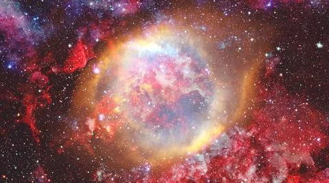 Composition of nebulae and stars. Elements of this image furnished by NASA... Foto stock