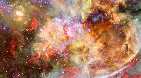 Composition of nebulae and stars. Elements of this image furnished by NASA... Stock Photos