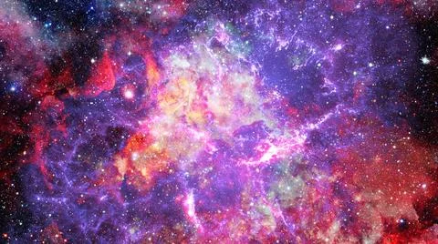 Composition of nebulae and stars. Elements of this image furnished by NASA... Foto stock