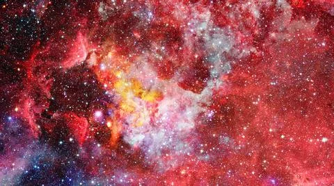 Composition of nebulae and stars. Elements of this image furnish Compositi... Foto stock