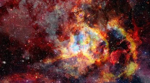 Composition of nebulae and stars. Elements of this image furnished by NASA... 写真素材
