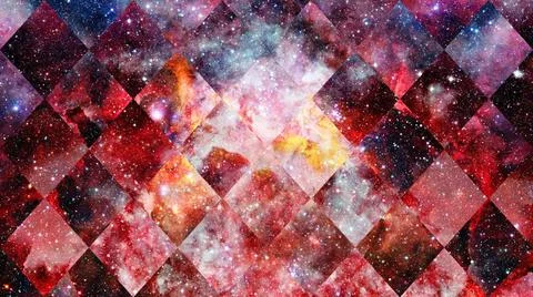 Composition of nebulae and stars. Elements of this image furnished by NASA... Foto stock