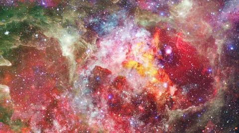 Composition of nebulae and stars. Elements of this image furnished by NASA... Stock Photos
