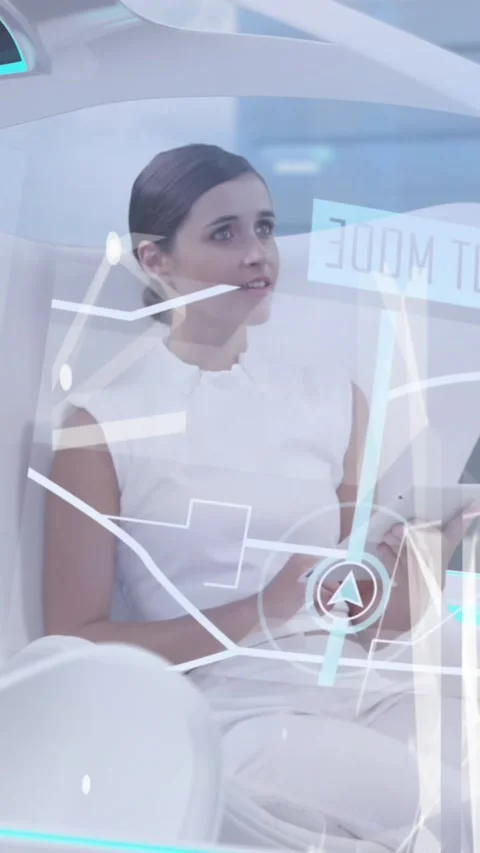Composition of network of digital icons over business people clapping in office Stock Footage 342805744