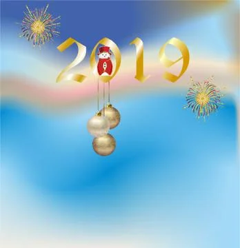 Composition for New Year Stock Illustration