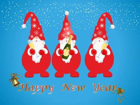 Composition for the new year, Stock Illustration