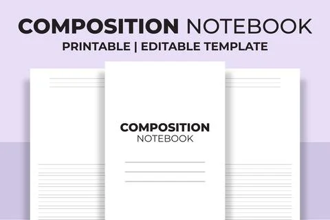 Composition Notebook KDP Interior Stock Illustration
