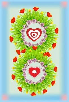 Composition with the number eight Illustrazione stock