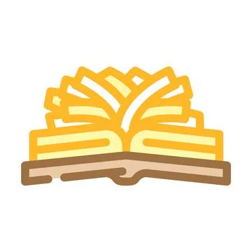 Composition from old book color icon vector illustration 스톡 일러스트