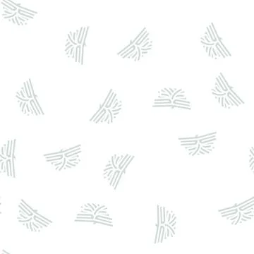 Composition from old book glyph vector seamless pattern Stock Illustration