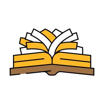 Composition from old book icon color illustration Stock Illustration