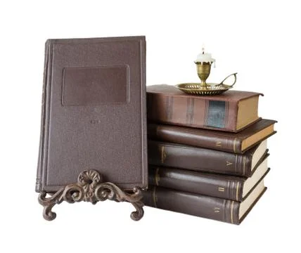 Composition with old books Stock Photos