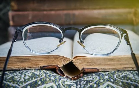 Composition of old books in a stack Stock Photos