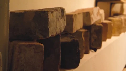 Composition of old bricks. Zoom transition Stock Footage 84638095