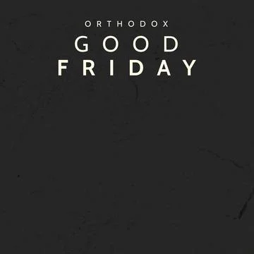 Composition of orthodox good friday text and copy space over grey background Ilustração Stock