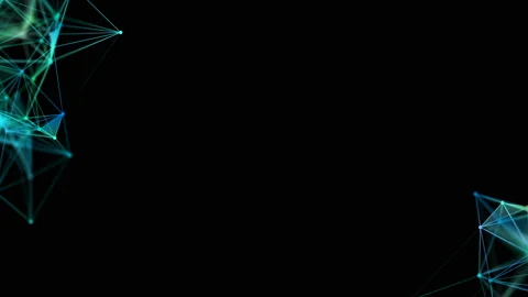 Composition with oscillating luminous particles that form surface. Plexus of Stock Footage 114312488