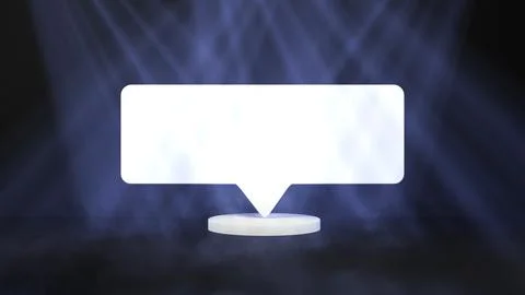 Composition with a pedestal and 3d elements Stock Illustration