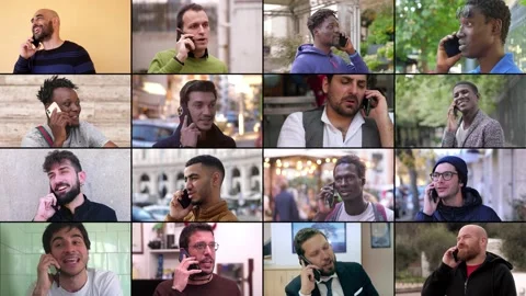 Composition of people using smartphones in everyday life. Talking with friends Stock Footage 219426018