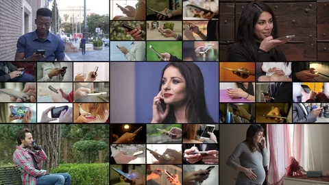 Composition on people,communication,technology Stock Footage 101645394