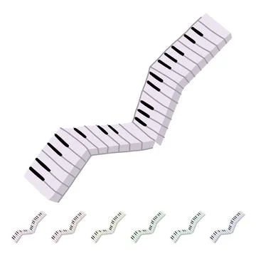 Composition piano vector cartoon graphic Stock Illustration