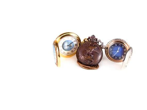 Composition from a pocket watch Stock Photos