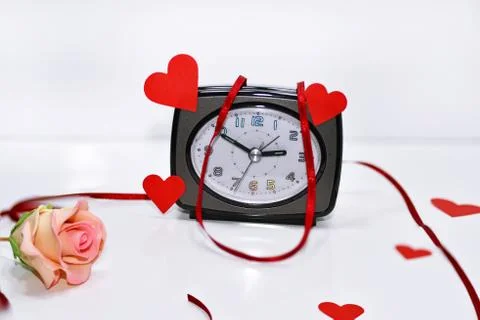 Composition of preparing to Valentine day. Stock Photos