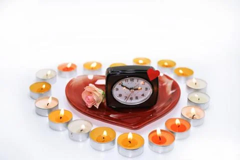 Composition of preparing to Valentine day. Stock Photos