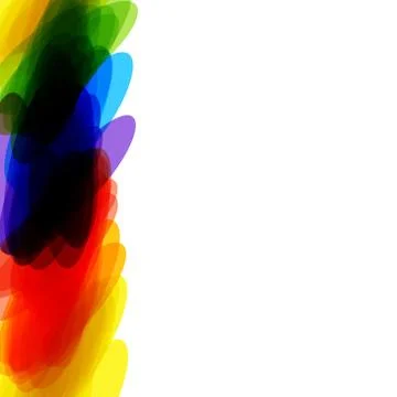 Composition rainbow isolated on white. simple Nature background with ellipse  Stock Illustration