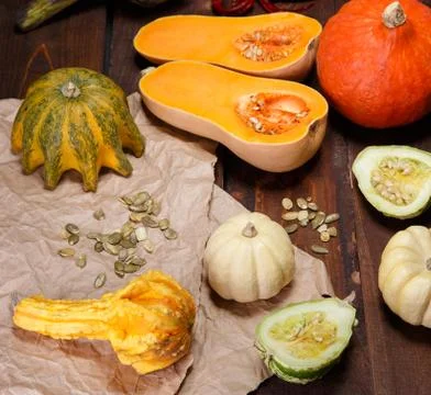 Composition with raw vegetables and spices Stock Photos
