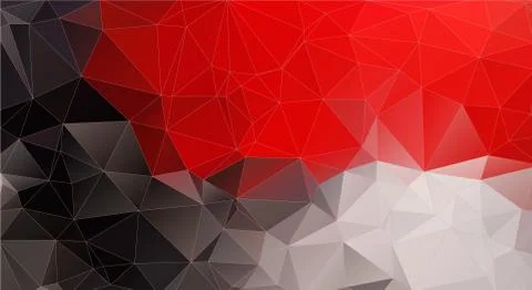 Composition with red and black geometric shapes Stock Illustration