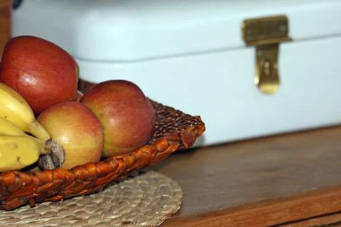 Composition with red apples Stock Photos