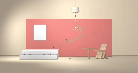 Composition rendered in 3d Stockbeeldmateriaal 149620806