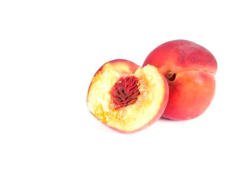 Composition of ripe peaches Stock Photos