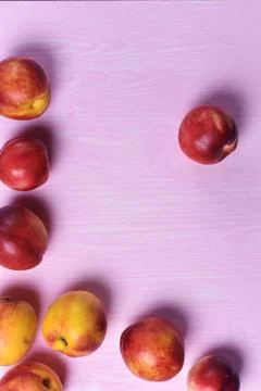 Composition of ripe peaches Stock Photos