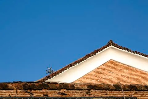 A composition of roofs. Stock Photos