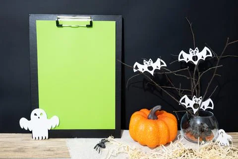 A composition with room for Halloween text. Stock Photos
