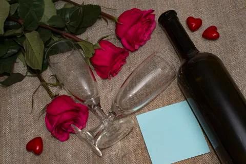 Composition with roses Stock Photos