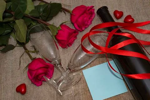 Composition with roses Stock Photos