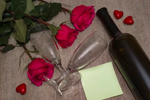 Composition with roses Stock Photos