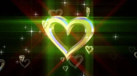 Composition with rotating heart Stock Footage 47834297