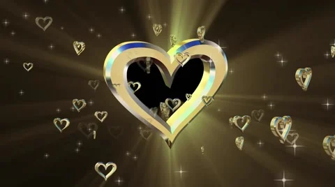 Composition with rotating heart Stock Footage 47834316