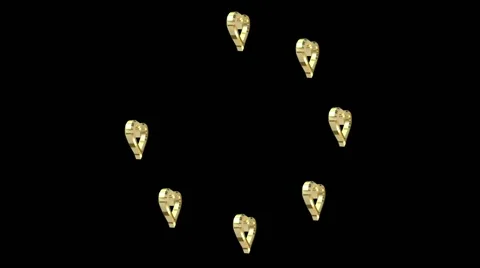 Composition of rotating hearts Stock Footage 47130912