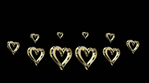 Composition of rotating hearts Stock Footage 47131035