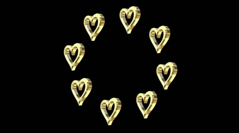 Composition of rotating hearts Stock Footage 47834260