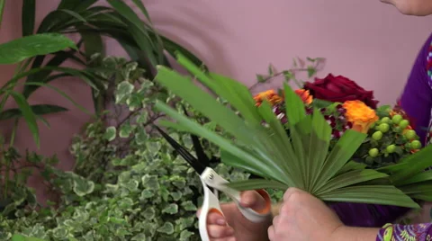 Composition of a round colored bouquet Video stock 56885807